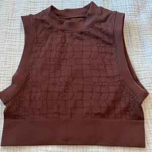 High neck athletic tank